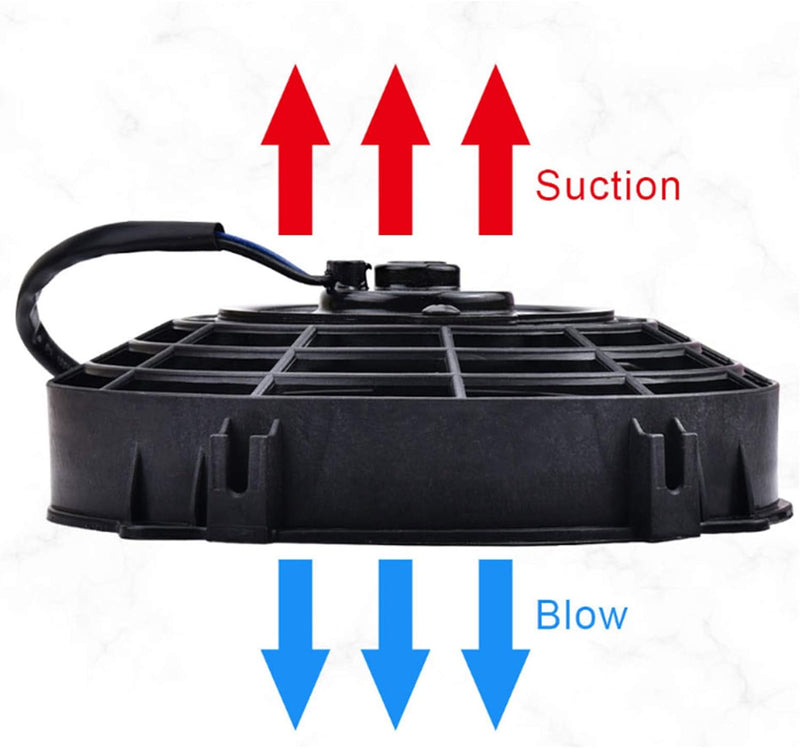 Auto-Elektrolüfter, Universal-Elektrolüfter 8in für Kühler-Autokühlung-Klimaanlage 10 Blätter 12V 80