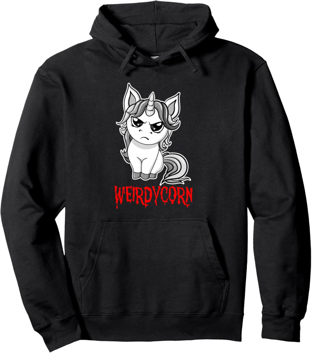 Weirdycorn Gothic Einhorn Heavy Rock Musik Goth Girl Emo Pullover Hoodie