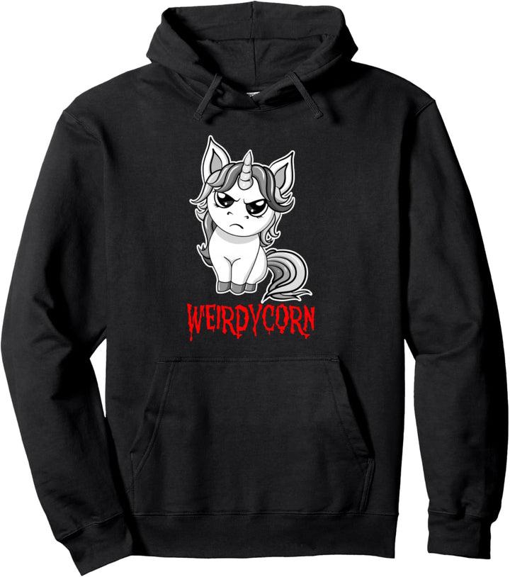 Weirdycorn Gothic Einhorn Heavy Rock Musik Goth Girl Emo Pullover Hoodie