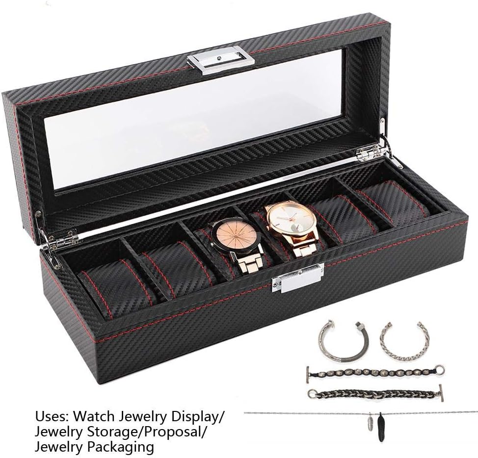 Uhrenbox für 6 Uhren Kasten,für Schmuck oder Armbandkollektion usw,Holz Uhrenkasten