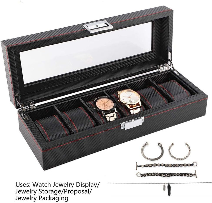 Uhrenbox für 6 Uhren Kasten,für Schmuck oder Armbandkollektion usw,Holz Uhrenkasten