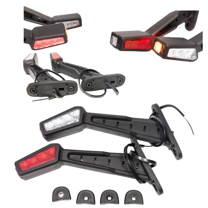 LED Gummi Begrenzungsleuchte Seitenleuchte 12V 24V x 2 mit Positionsleuchte Auto LKW PKW Wohnwagen K