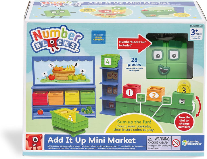 Learning Resources Numberblock Vier, Lebensmittelgeschäft, Registrierkasse, Einkaufswagen, Zahlen un