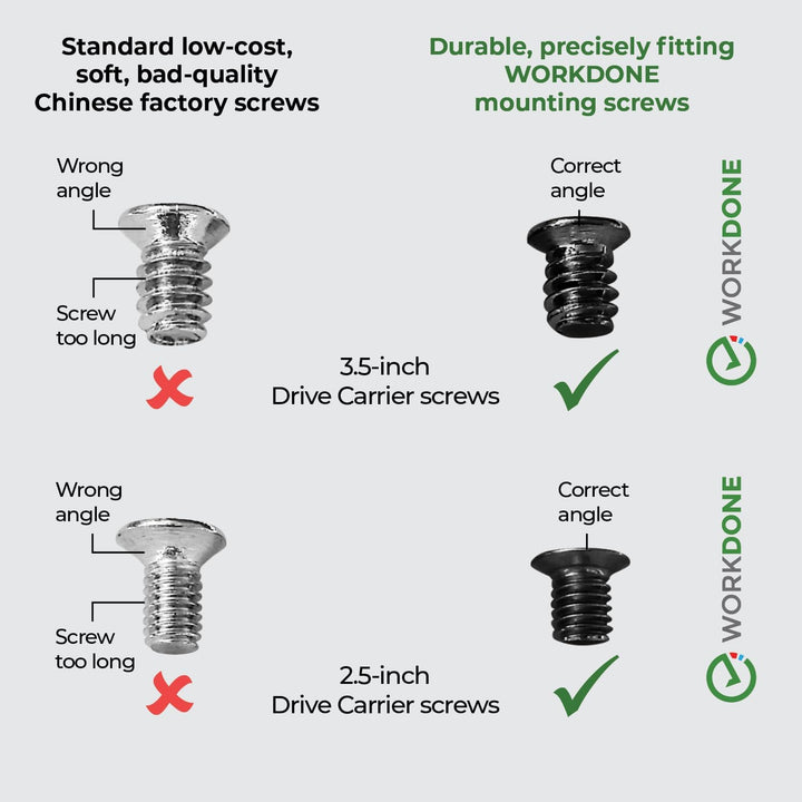 WORKDONE 12er-Pack - 3,5" Festplatten-Caddy - Kompatibel für Dell PowerEdge Server 14.-15. Gen. - mi