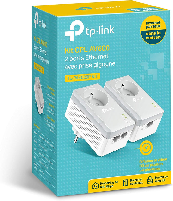 TP-LINK TL-PA4025PKIT AV500 CPL uniquement 2 Anschlüsse Einzigartig, CPL uniquement 2 Anschlüsse Ein