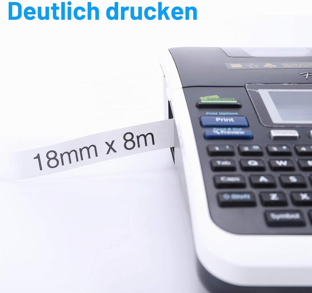 MarkField Kompatibel Schriftband Ersatz für Brother P-Touch TZ TZe-241 18mm 0,7 Laminated Etikettenb