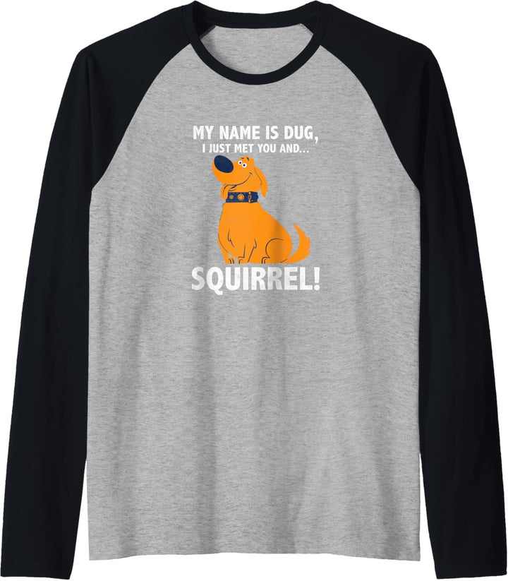 Disney Pixar Up My Name is Dug Squirrel Raglan