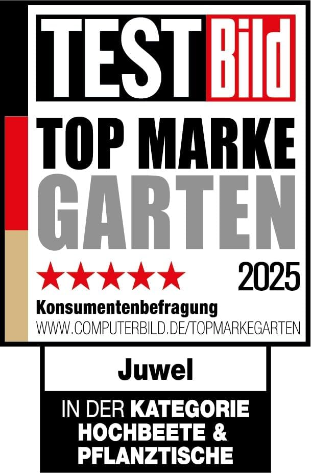 Juwel Balkon- und Terassen-Hochbeet Easy Garden (Birke Hell, Faltbeet schnell aufgebaut, Pflanzenbee