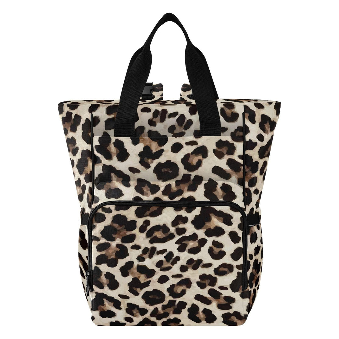 Gelber Leoparden-Tier-Geparden-Muster, Wickeltasche, Rucksack für Damen und Herren, grosser Laptop-R