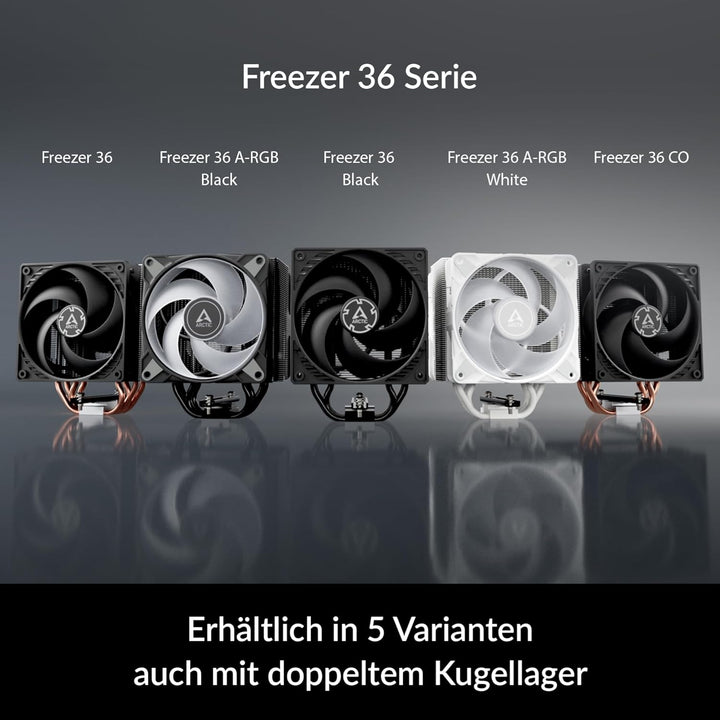 ARCTIC Freezer 36 A-RGB - CPU Kühler mit Push-Pull & ARGB Beleuchtung für Intel & AMD, Single-Tower,