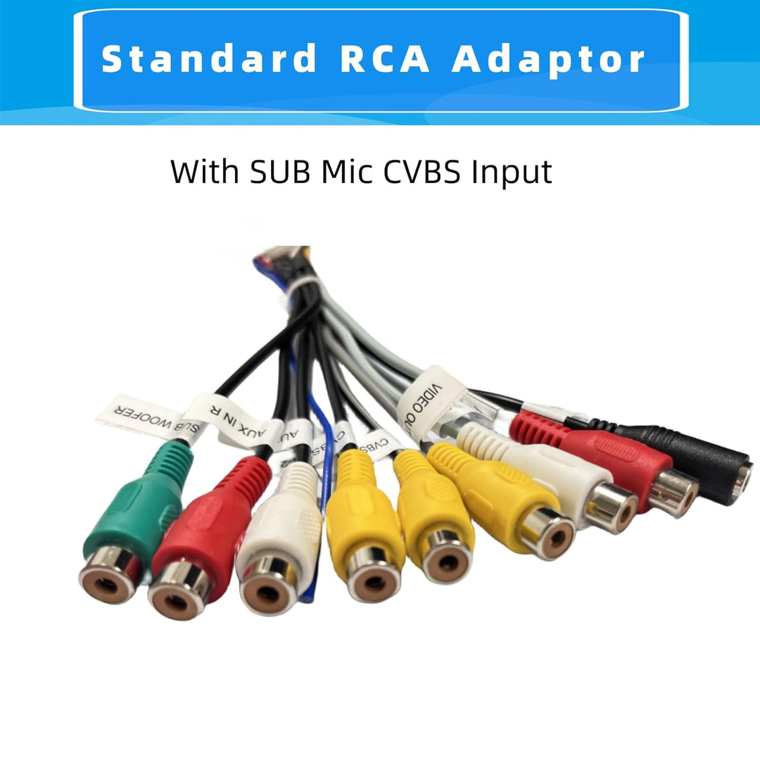 20 Pin RCA Stecker Stereo Audio Video AUX Adapterkabel für Android Autoradio RCA Kabelbaum mit Subwo