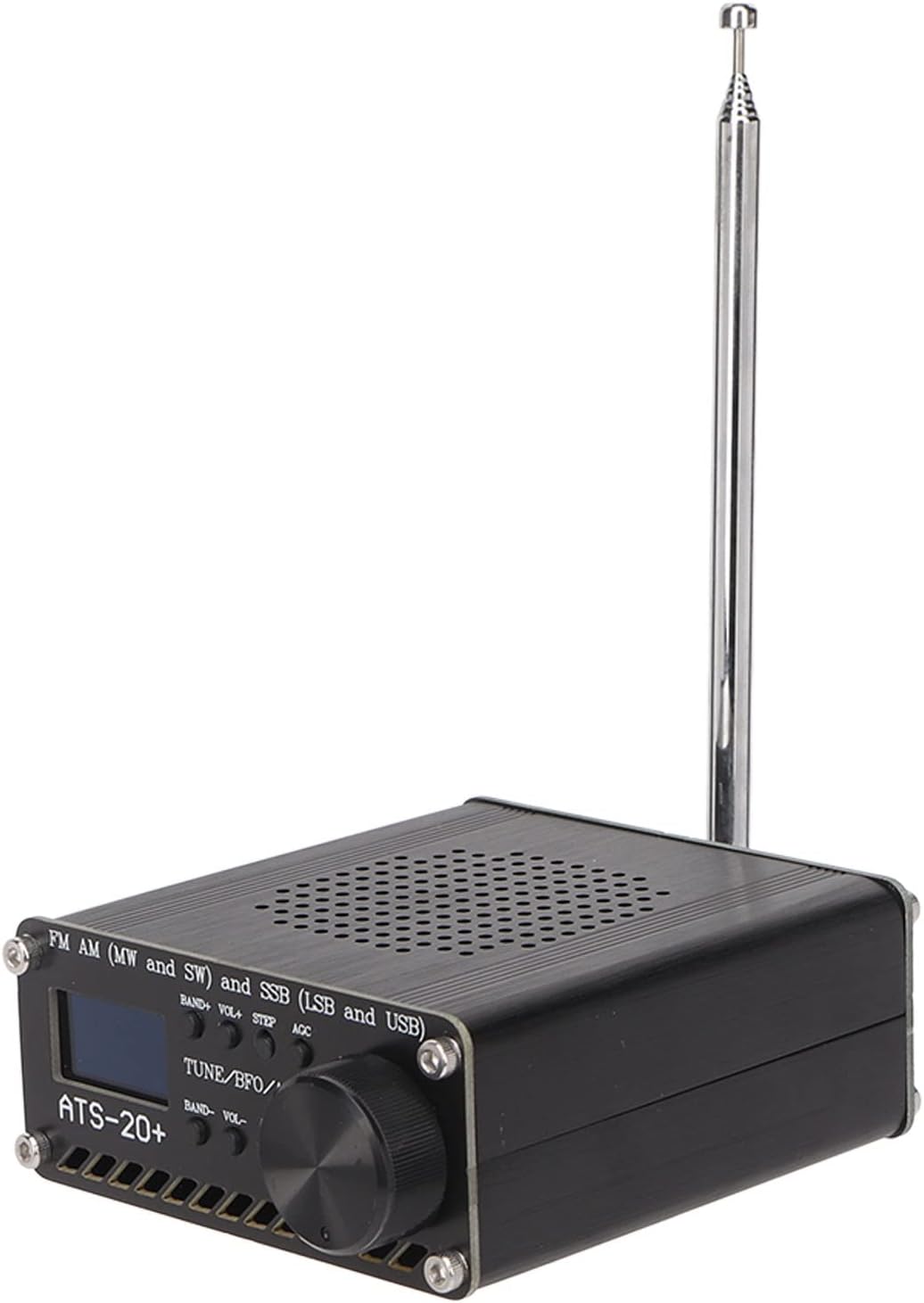ATS 20+ Funkempfänger FM AM MW & SW SSB (LSB und USB) All-Band-Funkempfänger, 0,96-Zoll-LCD-Bildschi