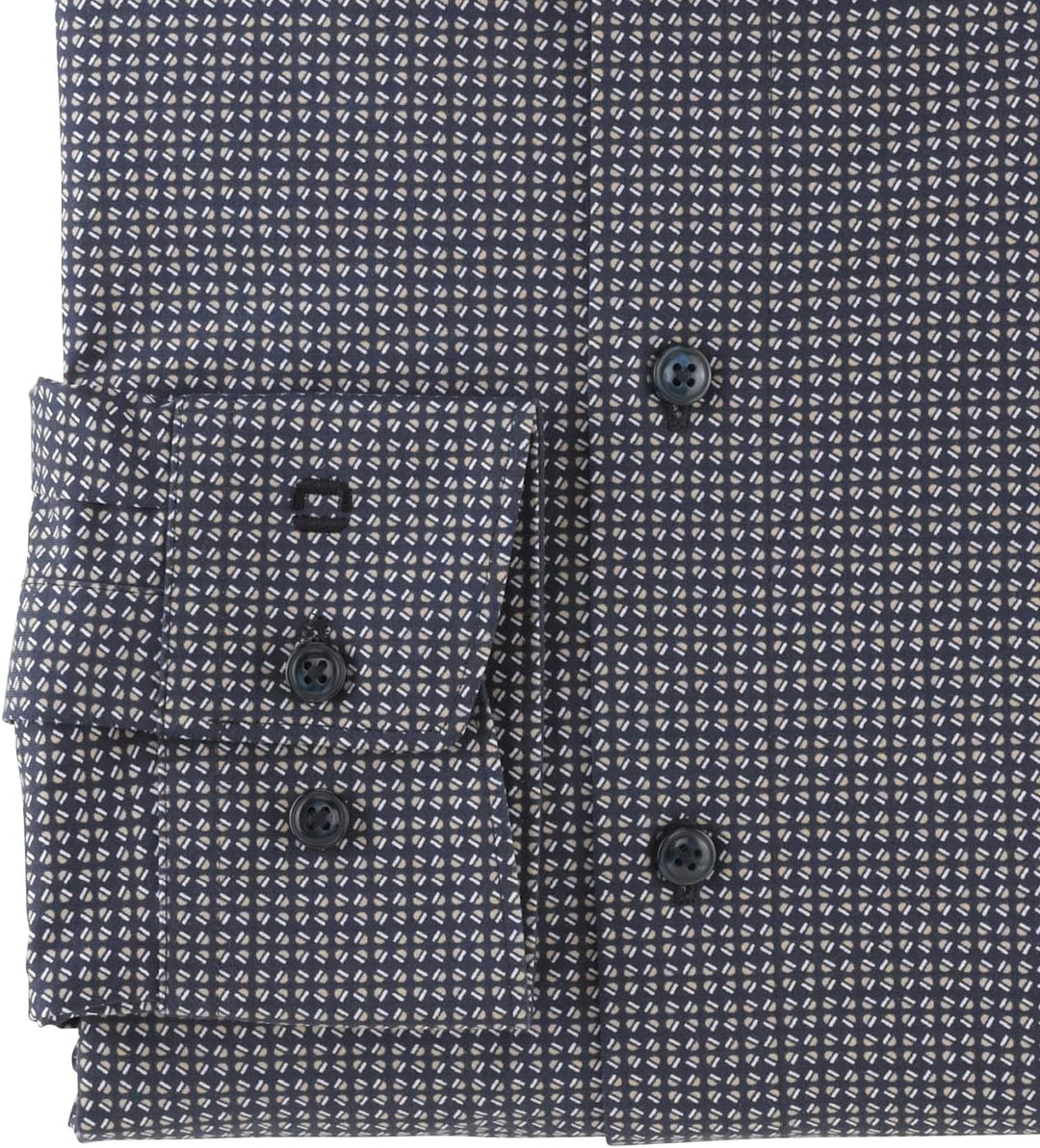 OLYMP Herren Businesshemd Langarm Luxor 24/Seven,Rotationsprint on Jersey,modern fit,Kent-Kragen 40