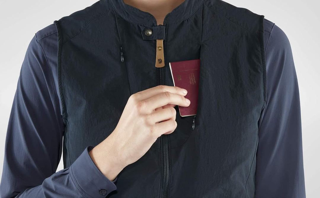 Fjällräven Damen Travellers Mt Vest W Westen XS Dunkelblau, XS Dunkelblau