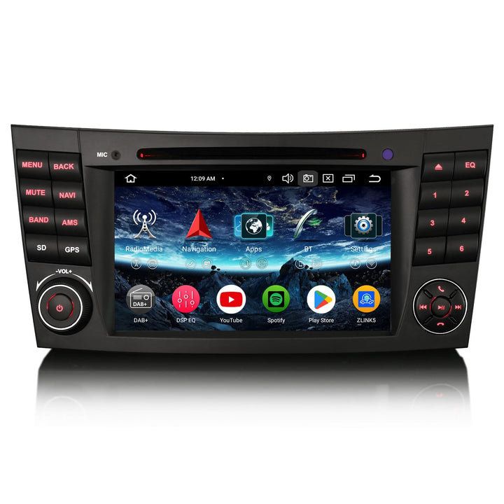 Erisin 7 Zoll 8-Kern 8GB+128GB Android 14 Autoradio Bluetooth GPS Navigation für Mercedes Benz E/CLS