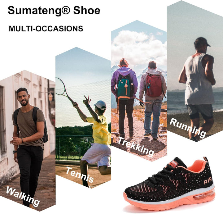 Sumateng Sneaker Damen Air Sportschuhe rutschfest Atmungsaktiv Laufschuhe Luftpolster Turnschuhe Lei