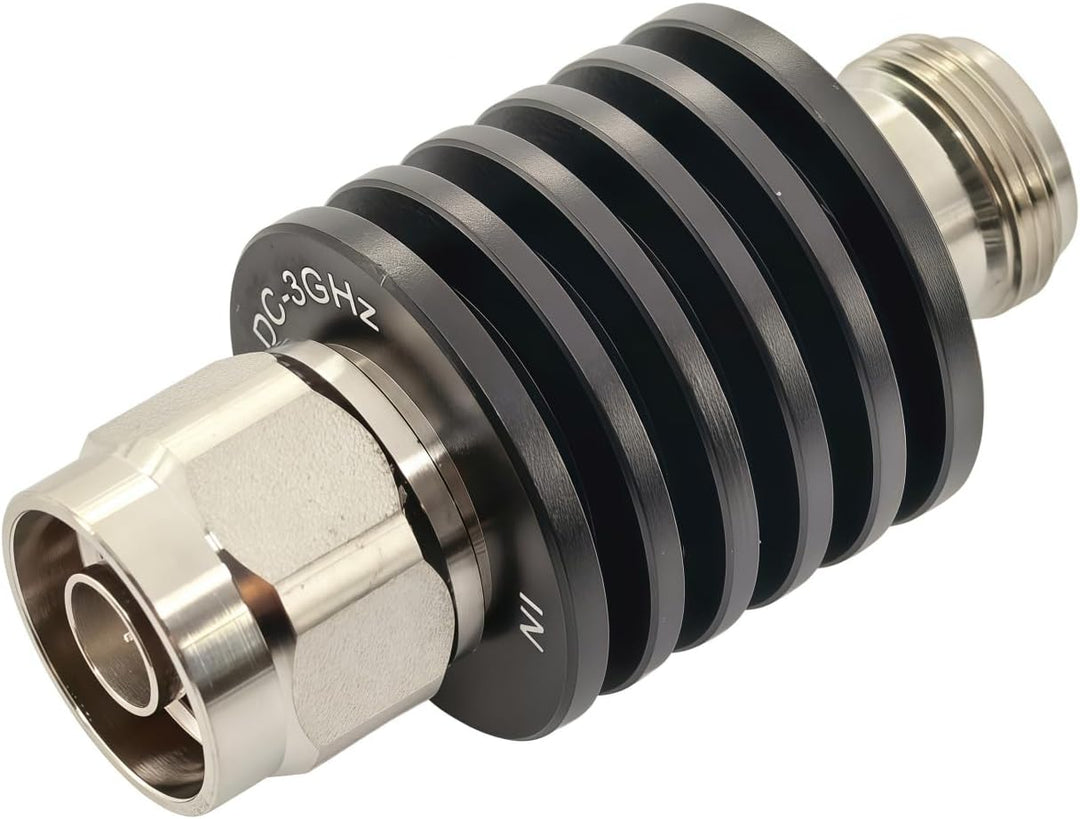 BECEN 10dB 10 Watt N fester Dämpfer - 10 W N-Anschluss 3 GHz RF-Dämpfer 50 Ohm Attenuator 10 dB, 10
