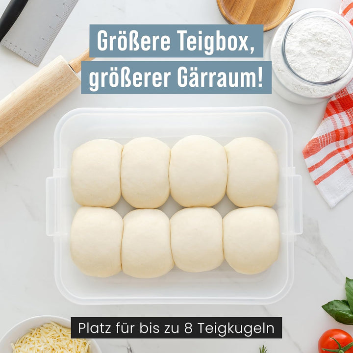 Chef Promodoro - 2 x Pizzaballenbox mit Deckel - 44 x 34 cm - Pizzaballenbox mit 2 x Deckel für Pizz