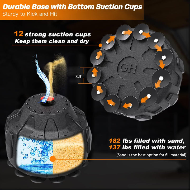 Dripex 165cm Freistehender Boxsack Standboxsäcke, MMA Boxpartner Boxing Trainer Heavy Duty Punchings