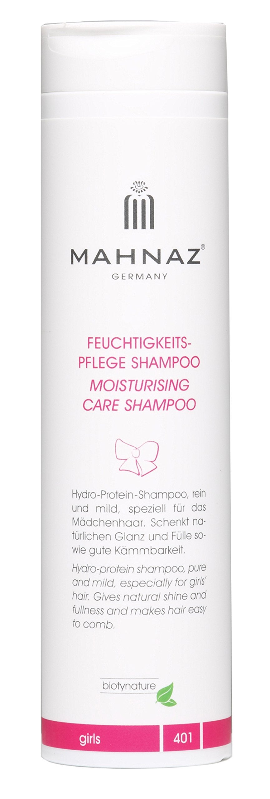 MAHNAZ® Feuchtigkeits-Pflegeshampoo, mildes Kindershampoo für Mädchen, schützt die empfindliche Kopf