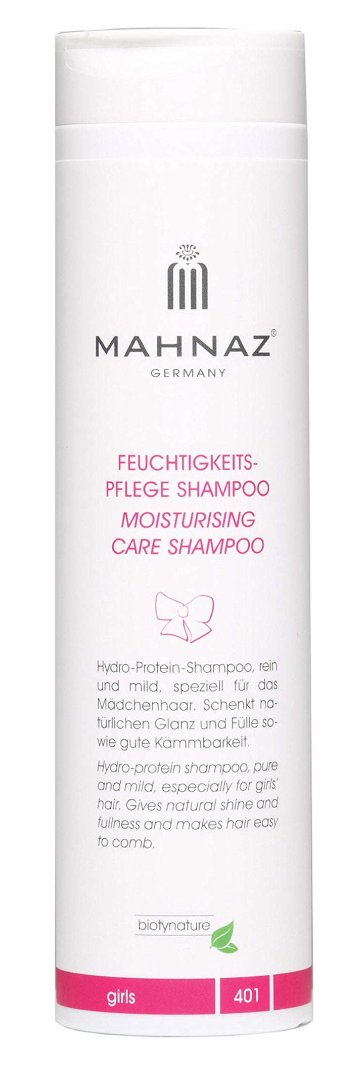 MAHNAZ® Feuchtigkeits-Pflegeshampoo, mildes Kindershampoo für Mädchen, schützt die empfindliche Kopf