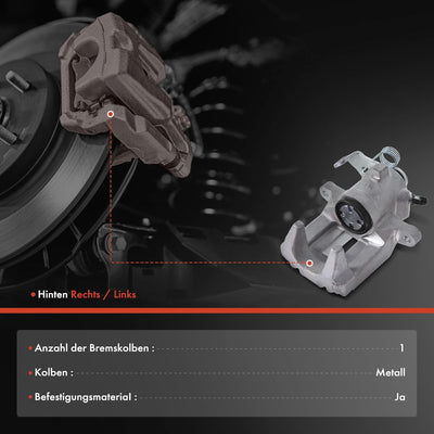 Frankberg 2x Bremssattel Bremszange Hinten Links Rechts Kompatibel mit Polo 9N 9A Cordoba 6K1 6K2 6L