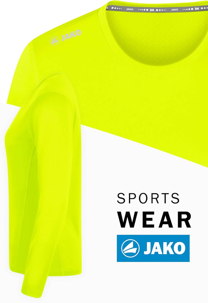 JAKO Damen Longsleeve Run 2.0 Unterhemd, Neongelb