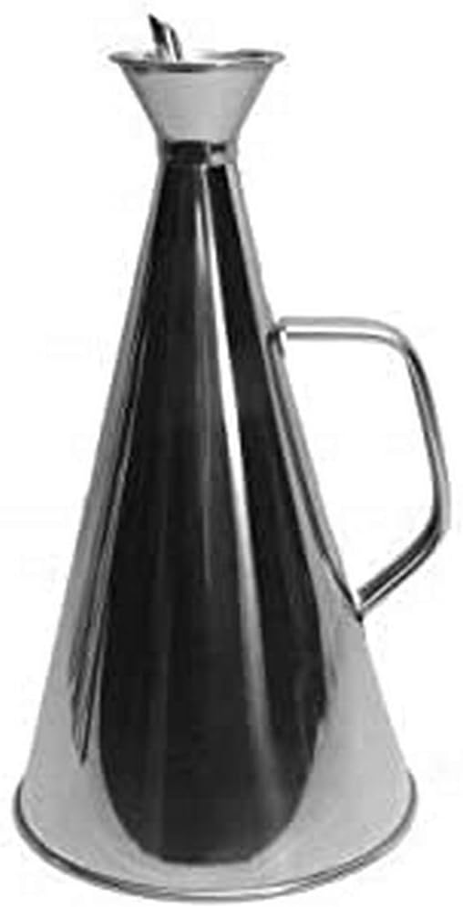Ilsa Tropfsicherer Ölbehälter aus Edelstahl, 3/4 l, Metall, Silber 750 ml, 750 ml