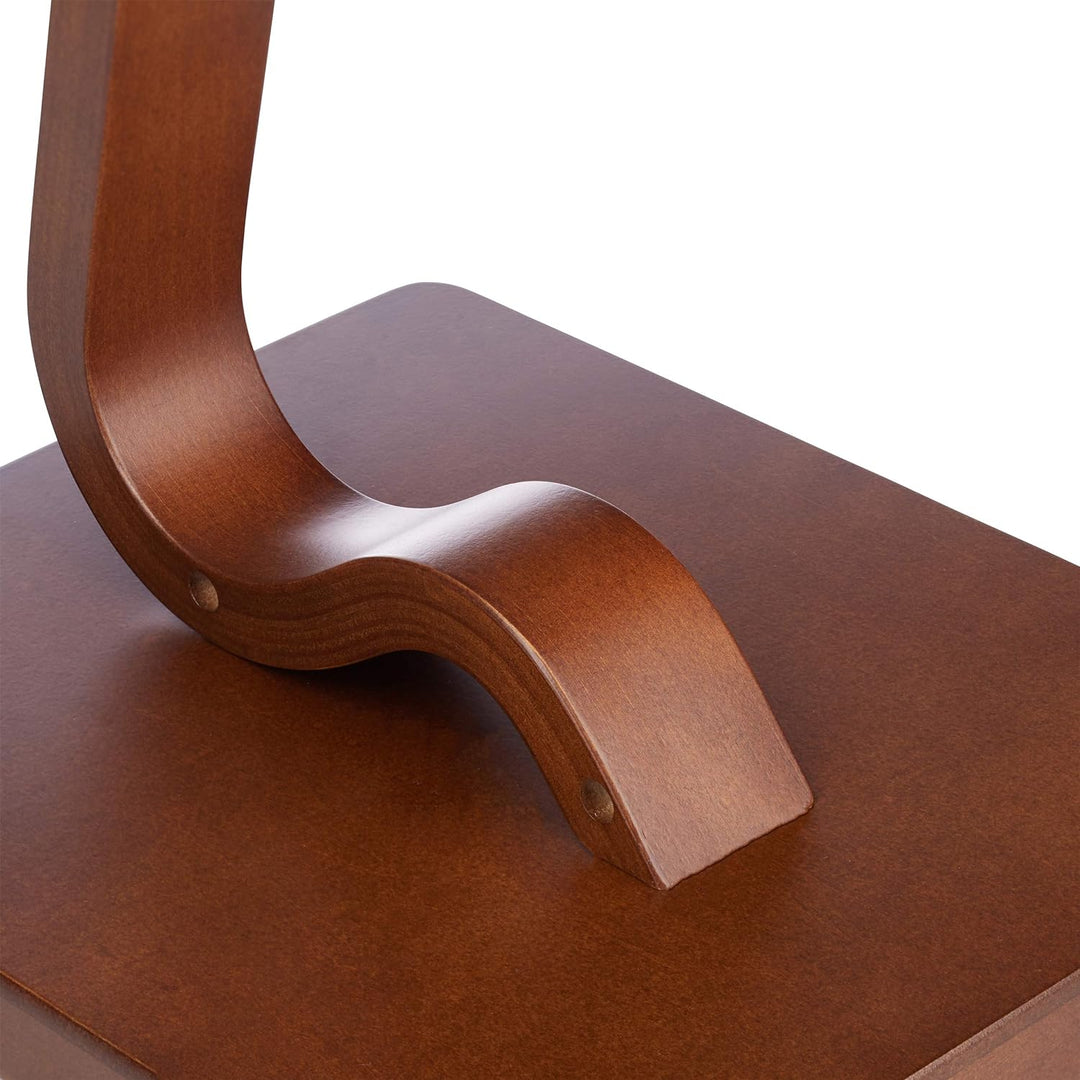 Relaxdays, Dunkelbraun Herrendiener Wallnussoptik, Stummer Diener aus Holz & Metall, Kleiderbutler H