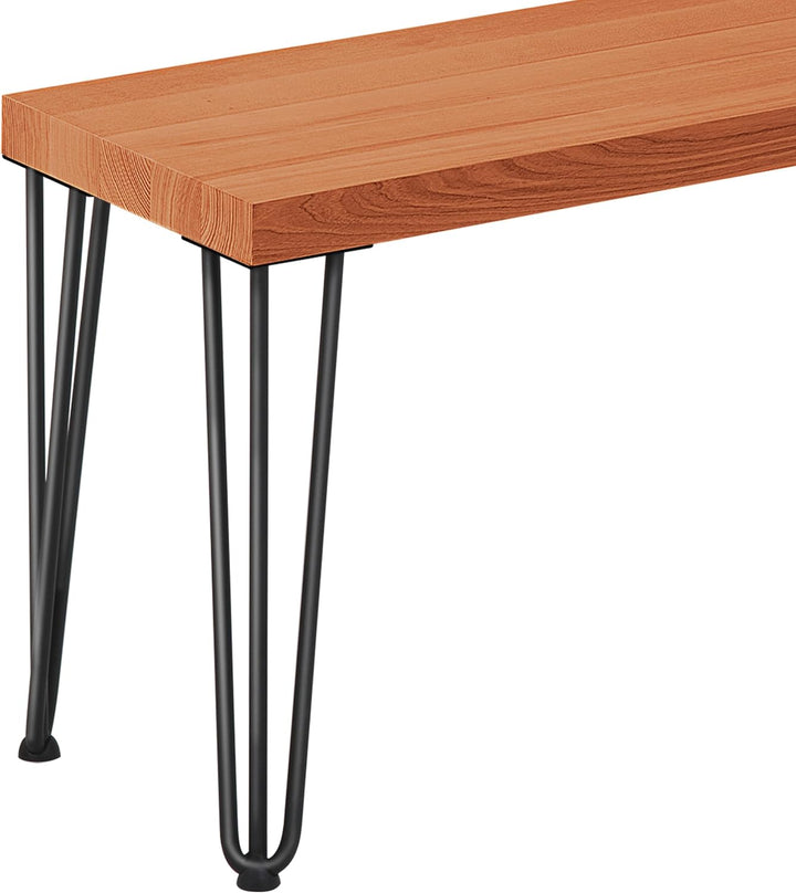 LAMO Manufaktur Sitzbank Esszimmer Holzbank 30x60x47 cm, Möbelfüsse Creative Schwarz/Dunkel, LSB-01-