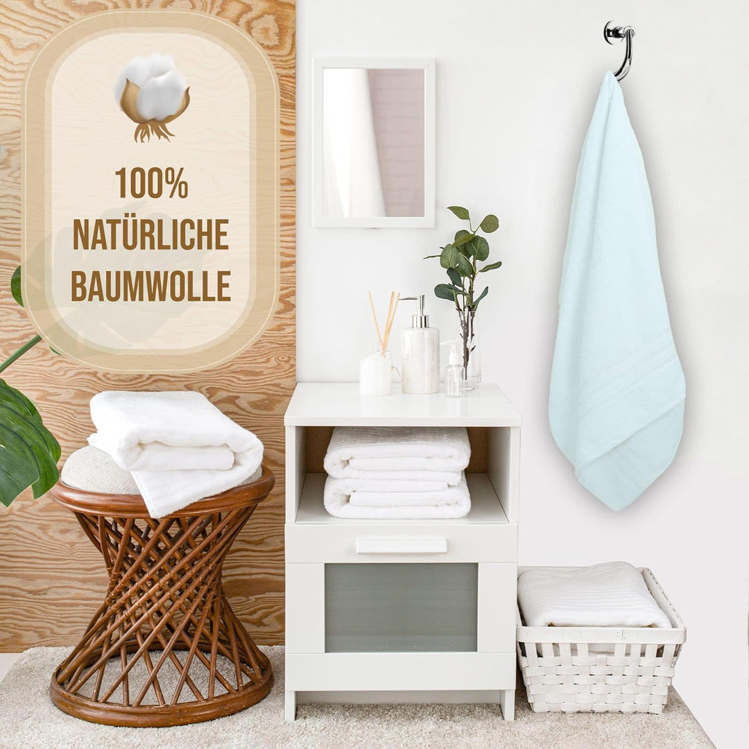 Vency Premium 2er Pack Duschtücher Set - 100% Baumwolle - Saugfähige und langlebige Duschtücher, Grö