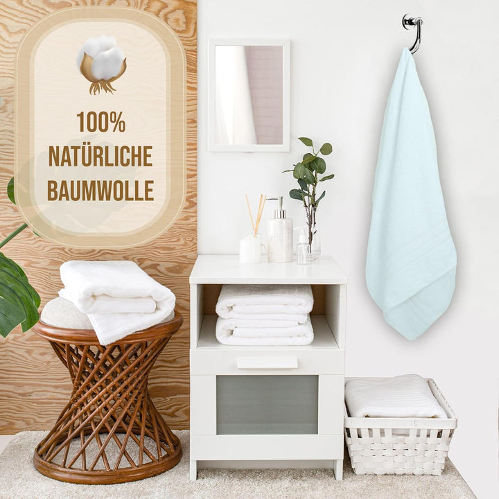 Vency Premium 2er Pack Duschtücher Set - 100% Baumwolle - Saugfähige und langlebige Duschtücher, Grö