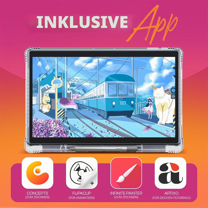 X11 Zeichentablett • PicassoTab • Kein Computer erforderlich • 27,9 cm Bildschirm • Zeichen-Apps und