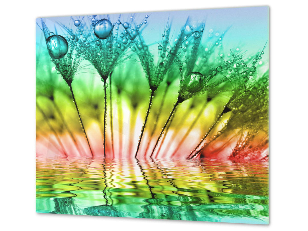 Schneidbrett aus Hartglas und schützende Arbeitsoberfläche – Schneideplatten SINGLE mit 60 x 52 cm u