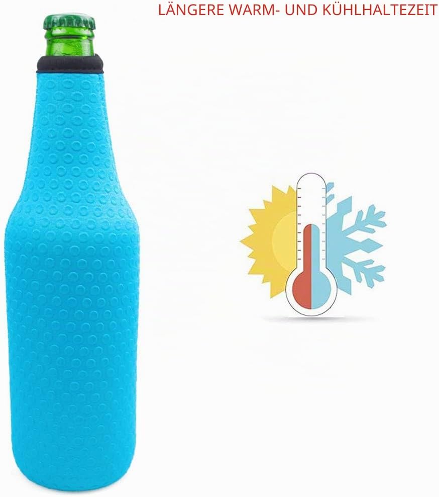 Orchidtent Bier Flaschenkühler, 6 Stück 17,6 Oz (500ml) Neopren Isoliert Reissverschluss Faltbar Bie