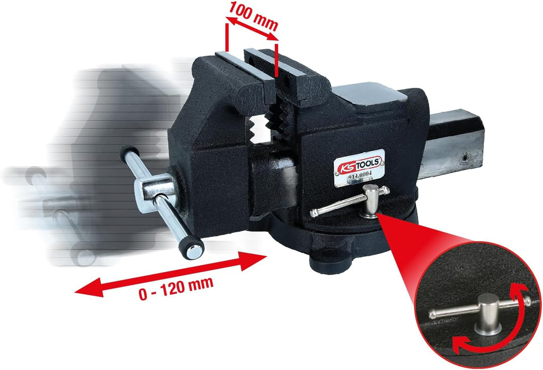 KS Tools 914.0004 Parallel-Schraubstock, 4" 100 mm, 100 mm