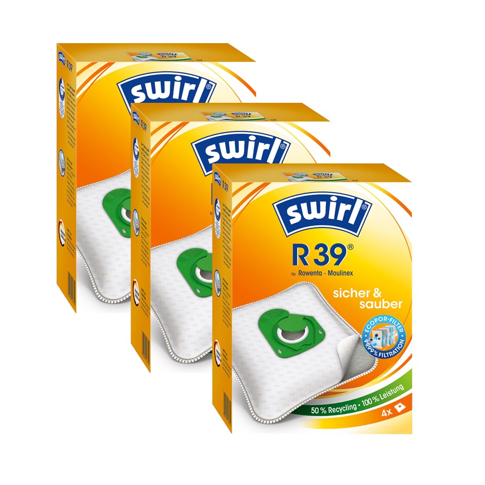 12 Staubsaugerbeutel Swirl R 39 R39 geeignet für Swirl R 39, R39 Compact Power, X-Trem Power und Sil