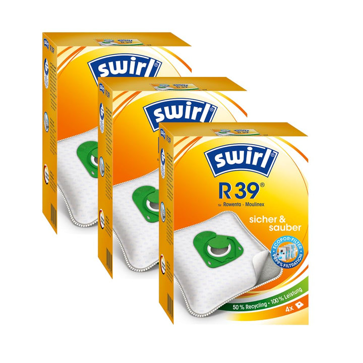 12 Staubsaugerbeutel Swirl R 39 R39 geeignet für Swirl R 39, R39 Compact Power, X-Trem Power und Sil