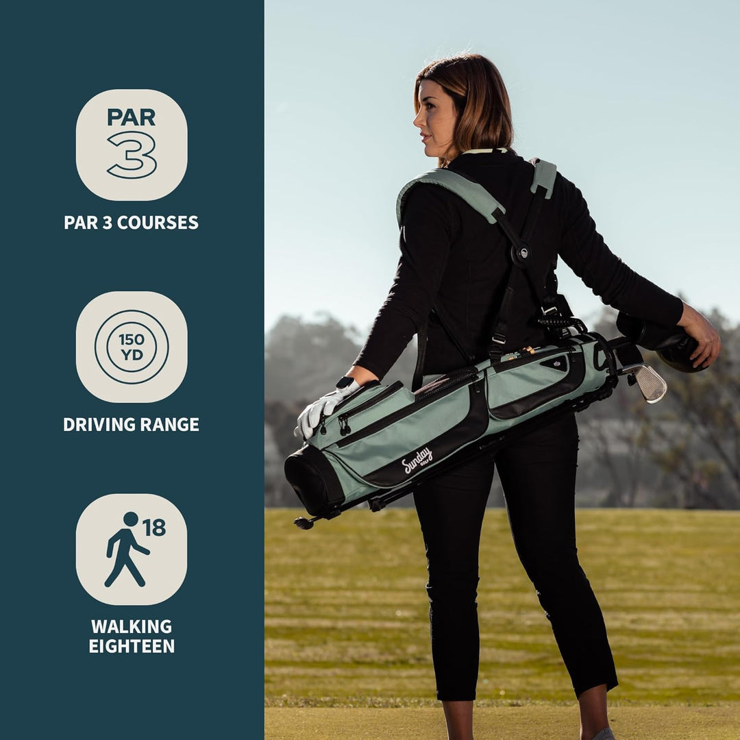 Sunday Golf Loma XL Tasche – Leichte Tasche mit Gurt und Ständer – Einfach zu tragende Pitch n Putt