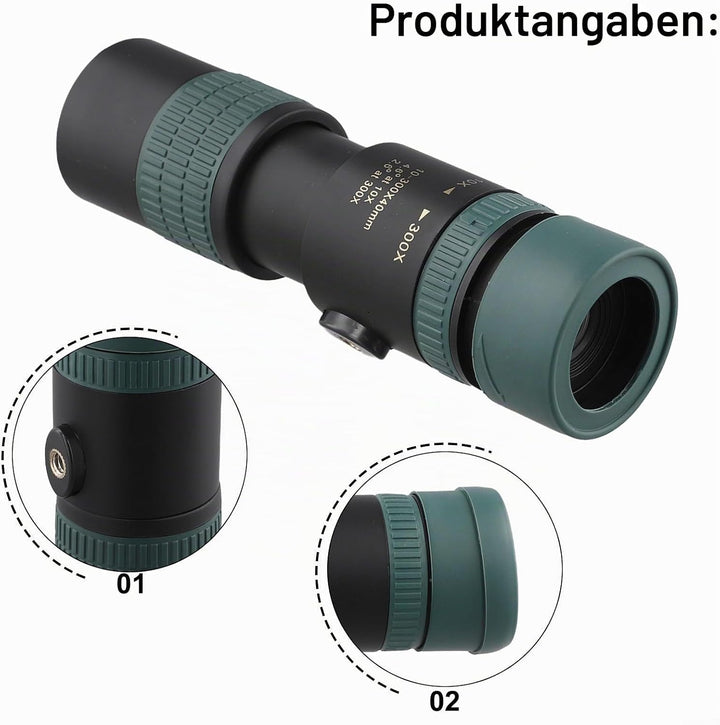 Fortschrittliches Monokular mit 10300-fachem Zoom, perfekt für Sternenbeobachtung und Naturbeobachtu