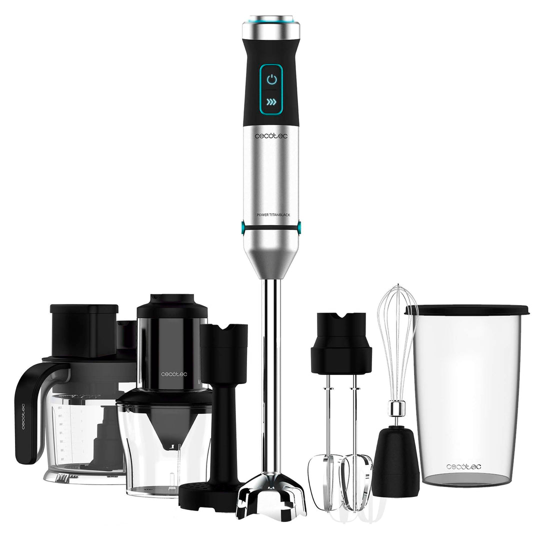 Cecotec Stabmixer Power TitanBlack 1500 XL TotalMix. 1500 W, CrossBlades Technologie mit 4-Klinge-Bl
