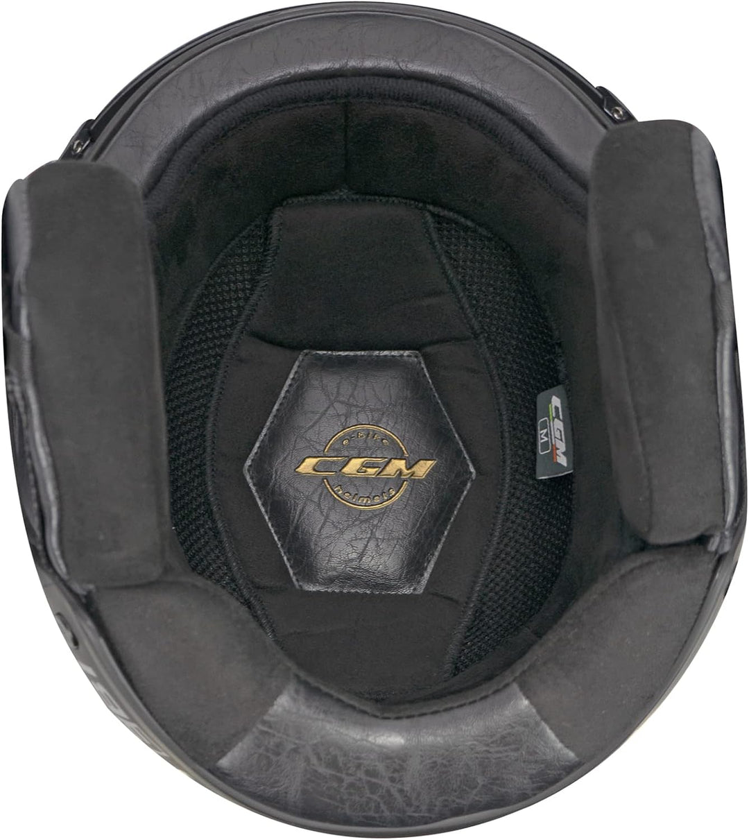 CGM Unisex – Erwachsene EBI skihelm, Schwarz Perlgold, M (57-58cm)