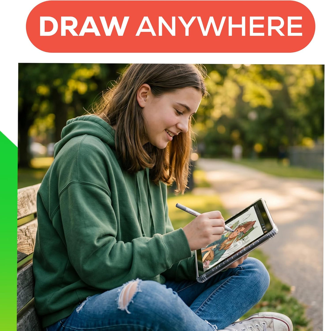PicassoTab A10 Zeichentablett • Kein Computer erforderlich • Zeichen-Apps & Tutorials • Stylus-Stift