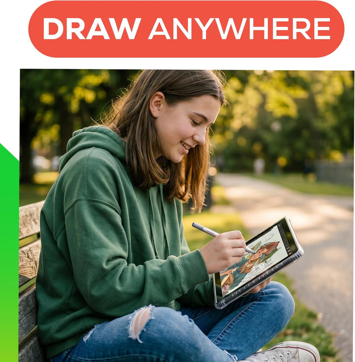 PicassoTab A10 Zeichentablett • Kein Computer erforderlich • Zeichen-Apps & Tutorials • Stylus-Stift