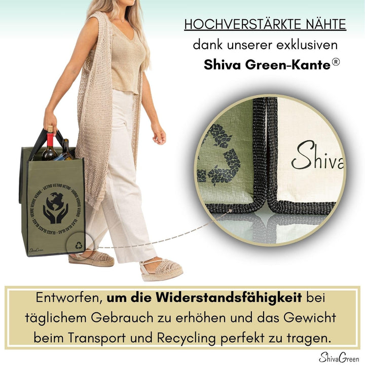 Mulltrennsystem 3fach - Recycling System - Altglas Sammelbehälter - Leergut Sammelbehälter - Altpapi