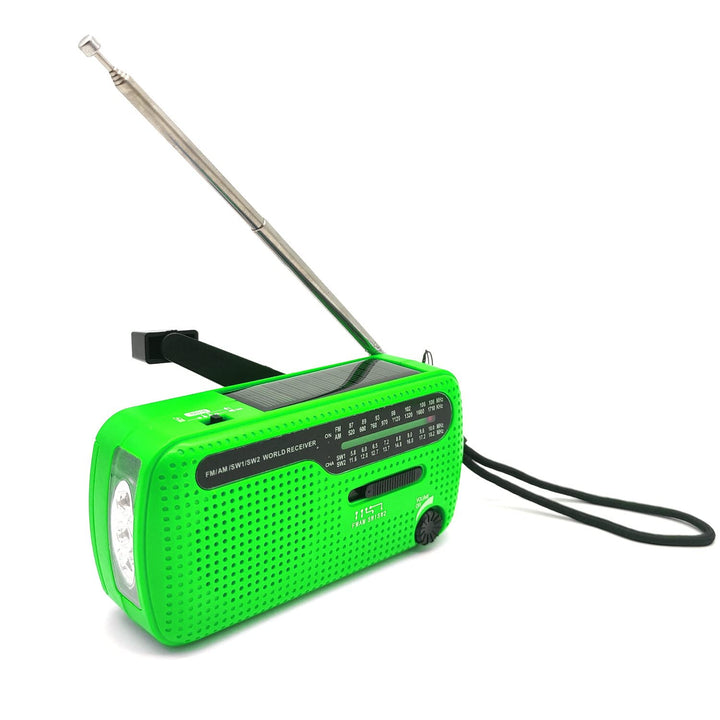 Kurbelradio, Solar &amp; Kurbel Notfallradio, AM/FM/SW Radio, Tragbares Retro Radio mit Weltempfänger, A