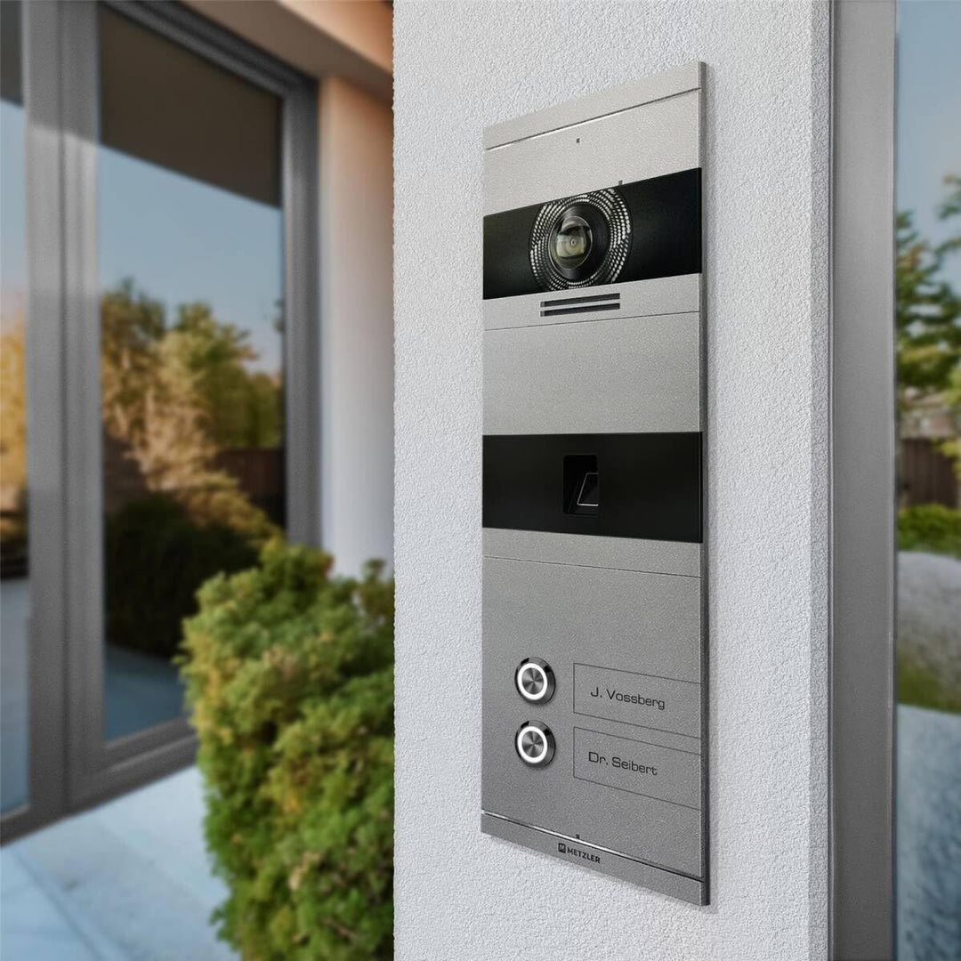 Metzler VDM10 2.0 Video Sprechanlage mit türöffner und Fingerprint, Anschluss 2-Draht IP, Türsprecha
