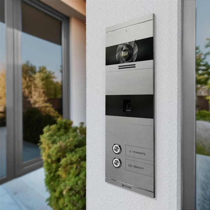 Metzler VDM10 2.0 Video Sprechanlage mit türöffner und Fingerprint, Anschluss 2-Draht IP, Türsprecha