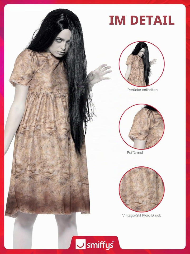 Evil Spirit Costume (L) L - UK Size 16-18 Grau, L - UK Size 16-18 Grau