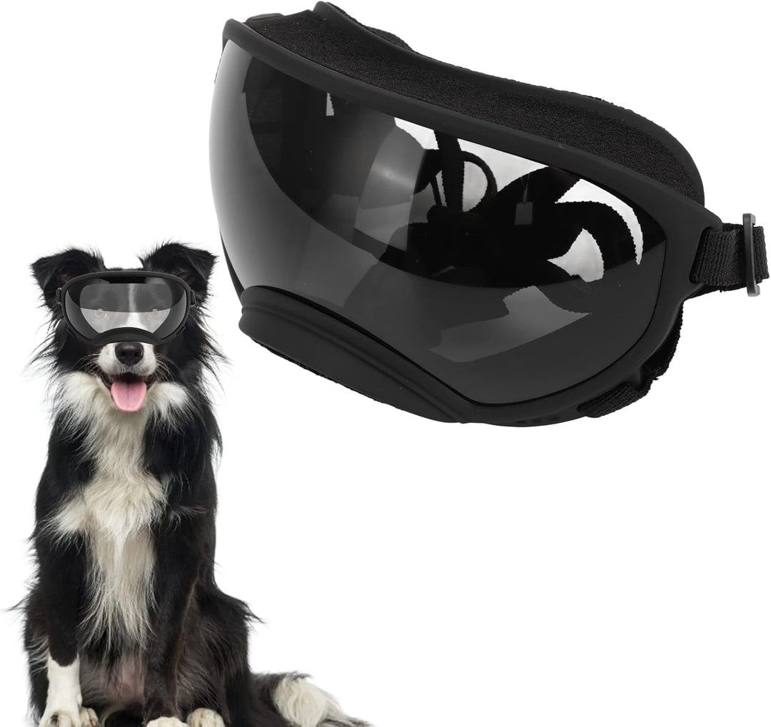 VBESTLIFE Hundebrille, Winddicht, UV-beständig, Staubdicht, Verstellbarer Riemen, Langlebige Hundeso
